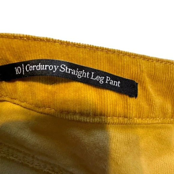 Talbots Corduroy Straight Leg Pants Women’s Size 10 okra Color Cord Stretch - Picture 9 of 13